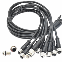 Connecteur M12 câble électrique moulé rond M12 prise électrique mâle 4 broches 5 broches 6 broches 8 broches 12 broches câble de connecteur étanche