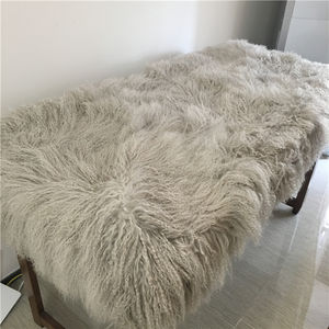 Manta de piel de <span class=keywords><strong>cabra</strong></span> <span class=keywords><strong>tibetana</strong></span> Natural, manta de piel de oveja mongola - Product Image 4
