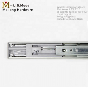Meilong Phần Cứng Tủ Bếp Phụ Kiện 45 Mềm Đóng Kính Thiên Văn Kênh/Tự Đóng Cửa Ngăn Kéo Trượt Đường Sắt Với Bóng Mang - Product Image 6