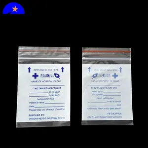 Медицинские пластиковые пакеты с принтом под заказ 100% LDPE, диспенсерские конверты для таблеток, больничный пакет для лекарств, упаковочные пакеты с застежкой-молнией