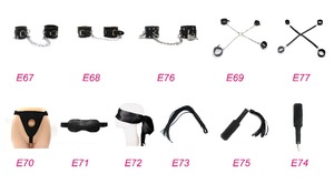 Restrizioni Bondage, polsini alla caviglia maschio che indossa Bondage giocattolo del sesso nuovi prodotti caldi vera <span class=keywords><strong>pelle</strong></span> migliora il piacere del sesso nero 57*37*41cm - Product Image 4