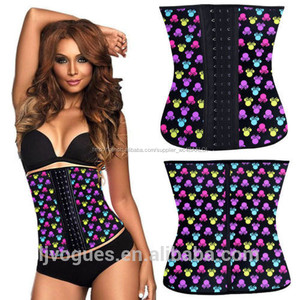 Papillon coloré motif impression Latex Corset 9 acier <span class=keywords><strong>os</strong></span> Underbust serre - taille avant ouvert formateur Lingeria - Product Image 1