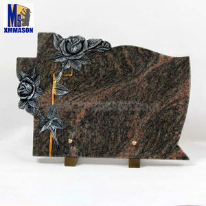 Nouveau design accessoires funéraires avec sculpté rose granit <span class=keywords><strong>cimetière</strong></span> memorial plaques - Product Image 6