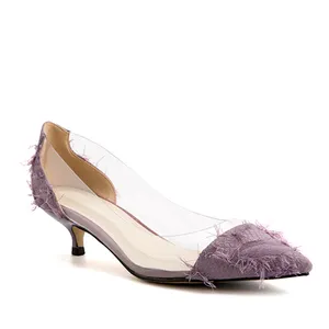 WETKISS安い工場透明なハイヒールの靴ファッションキャンバスレディースハイヒールパンプスシューズ成熟した女性ハイヒールの靴の仕事