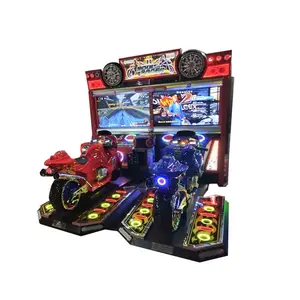 49 Inch Flame Motorcycle Simulator Auto Racing Arcade Video Game Machine | Coin Operated Race Motor Game Voor Game Center