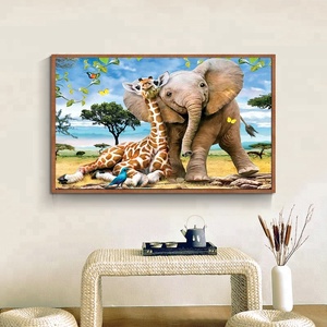<span class=keywords><strong>Afrique</strong></span> Girafe É<span class=keywords><strong>l</strong></span>éphant Diamant Peinture Kit - Product Image 2