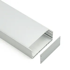 Frosted aluminium profile extrusion channel shallow for LED strip with diffuser cover