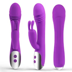 Oem ODM Rabbit vibrror sạc đồ chơi quan hệ tình dục dành cho người lớn Silicone Massager quan hệ tình dục thrusting Rabbit dildo Vibrator Đồ chơi tình dục cho phụ nữ