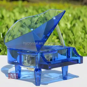 Blau kristall miniatur klavier für dekoration