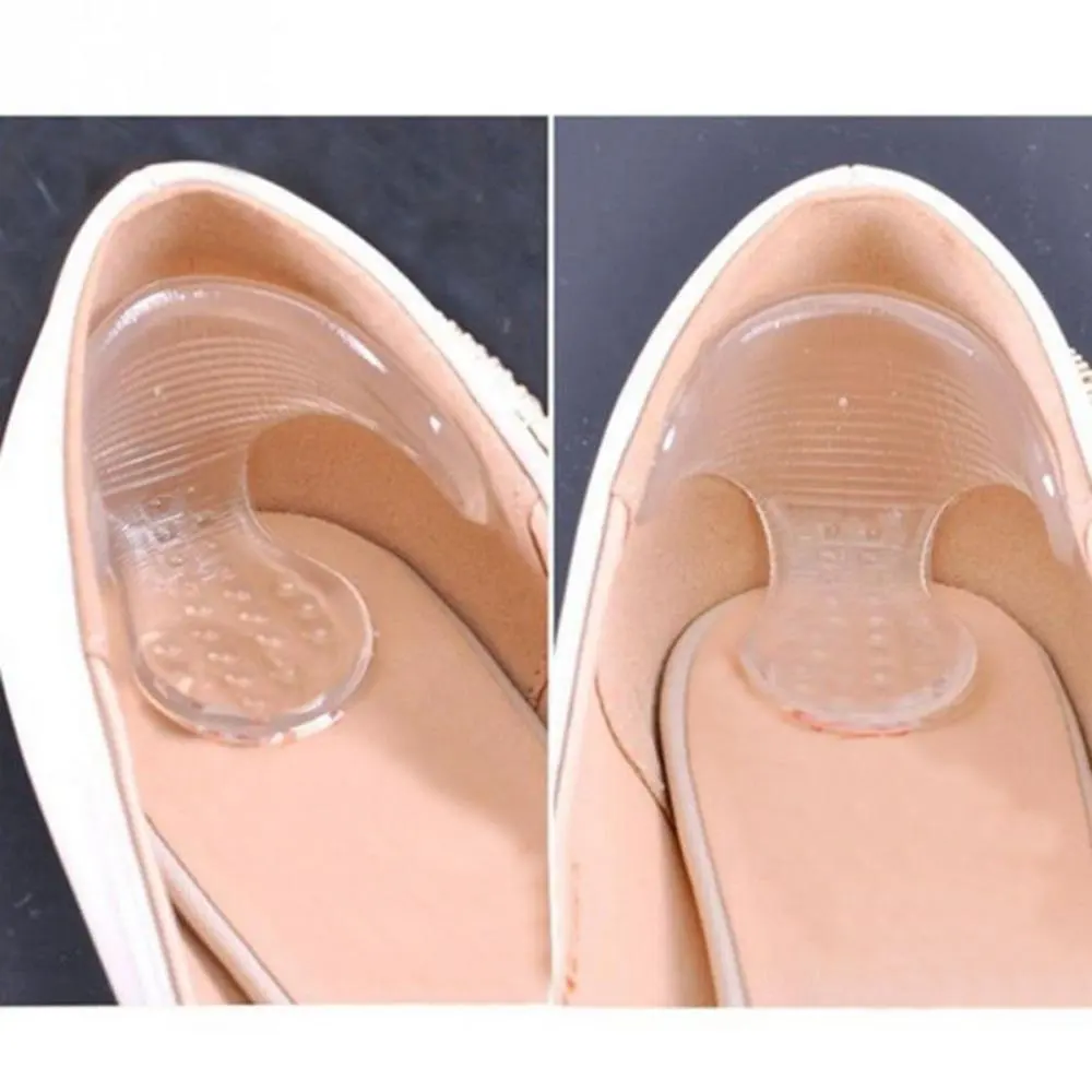 Fy Fashion Transparan Silica Gel Setelah Tumit Stick Silicone Gel Tumit Tinggi Pegangan Sol Sepatu Pad Pelindung Kaki