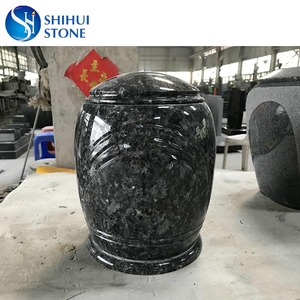 卸売 黒大理石墓石 火葬骨壺 - Product Image 6