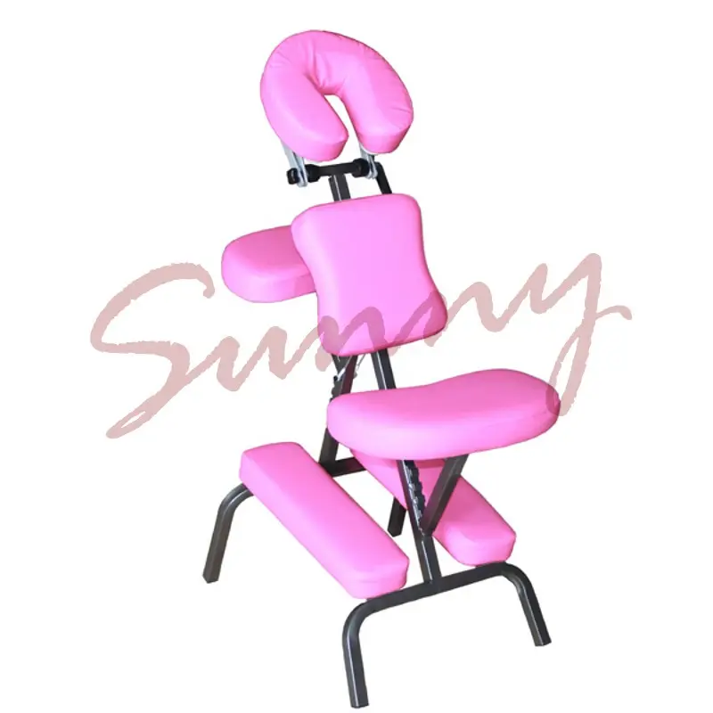 Rose Portable Pliante Chaise de Massage Pliable Massage Tabourets En Métal Pas Cher 5 cm En Mousse