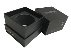 200g deluxe Pilastro candela scatola regalo nera con protezione ad alta densità di EVA nero