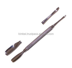 Poussoir de cuticules à Double extrémité en acier inoxydable, 1 pièce, meilleure qualité, pour manucure, avec nettoyeur de cuticules - Product Image 1