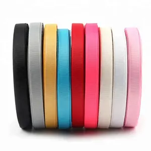 Hot Koop Kleurrijke Solid Gedrukt Stretch Grosgrain Lint