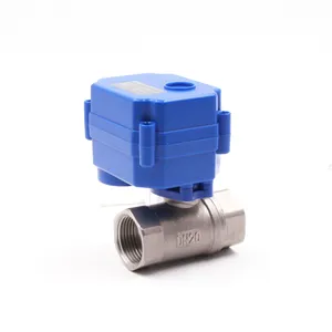 mini motorized ball valve 2,3,5 wires control DN15 1/2 inch electric actuator 3 way ball valve