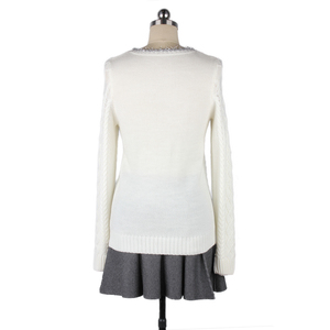 Nouvelle Lancé ras du <span class=keywords><strong>cou</strong></span> lâche câble couleur combinaison chandail - Product Image 2