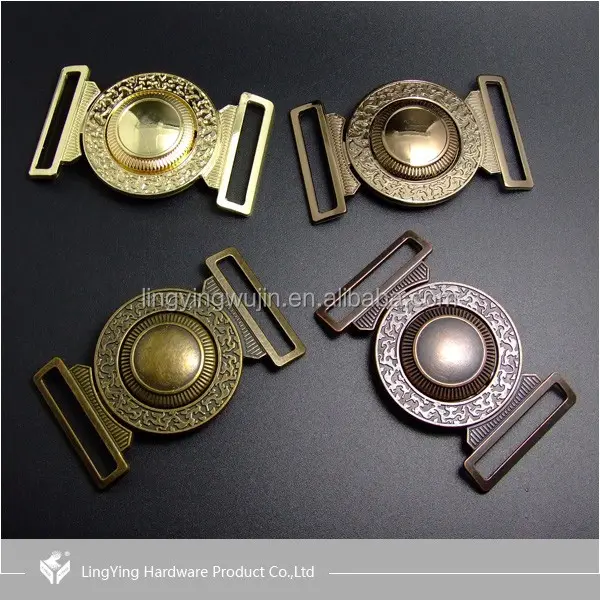 Latest Design LINGYING kinds of color Central Circular Hole Clamp Belt Buckle