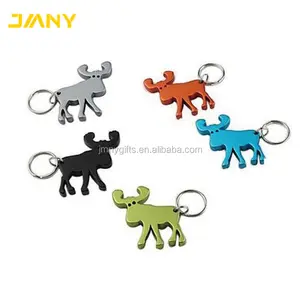 Gepersonaliseerde Moose Vormige Aluminium Sleutelhanger Flesopener