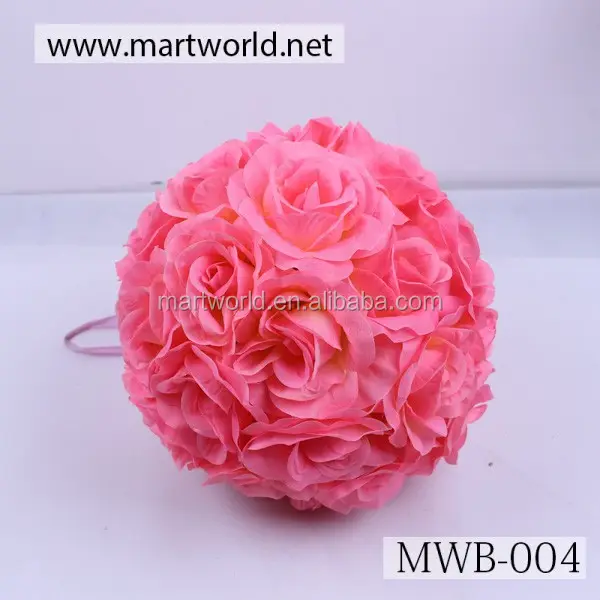 Palla di fiori rosa rosa artificiale palla decorativa di nozze per la festa di nozze casa e 2022el decorazione di seta fiore all'aperto (MWB-004)