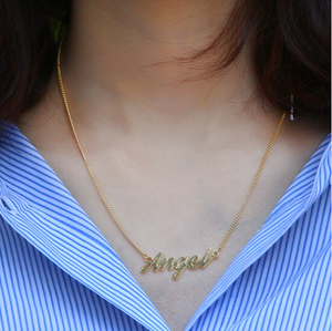 Collana di amanti personalizzabili con targhetta personalizzata gioielli in acciaio inossidabile collana con nome personalizzato placcato in oro PVD - Product Image 5