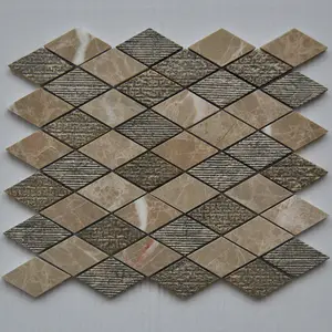 Rhombus cheap bathroom wall stone mosaic