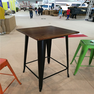 Alquiler de mesa y silla de Metal, venta al por mayor, banquete de café, cena, boda, evento, fiesta, muebles al aire libre, Hotel moderno de hierro - Product Image 3