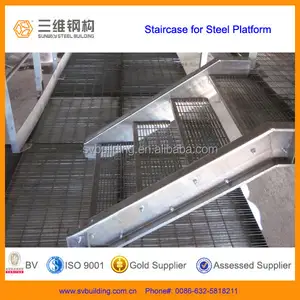 Plataforma de Grade de Aço com Escadas de Grade