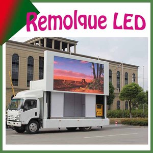 Alto brillo, camión doble y <span class=keywords><strong>triedro</strong></span> pantalla led, un lado, Remolque con pantalla LED,a todo color, pantalla china de exterior - Product Image 1
