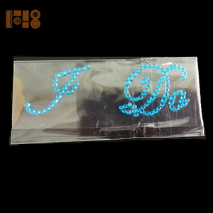 Autocollants pour chaussures en strass transparents pour mariage, lettres « I Do », « Me TOO », pour décoration <span class=keywords><strong>de</strong></span> mariage, vente en gros - Product Image 2