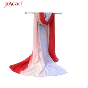 Fake silk women silky polyester scarves for dyeing tibetan scarf