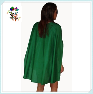 Capes de super-héros pour adultes en satin imprimé personnalisé de couleur verte bon marché avec masque pour les yeux HPC-0588 - Product Image 3