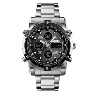 Jam Tangan Pria SKMEI 1389 <span class=keywords><strong>Analog</strong></span> Digital, Bagian Belakang Stainless Steel, Tahan Air - Product Image 4