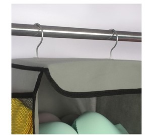 400710 5 ripiani appeso armadio organizzatore appeso armadio scaffali organizzatore di immagazzinaggio tessuto non tessuto <span class=keywords><strong>con</strong></span> tasche laterali - Product Image 3