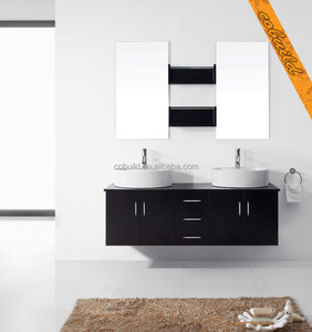 Pared de madera maciza flotante de baño doble tocador de lavamanos <span class=keywords><strong>UM</strong></span>-003 - Product Image 1