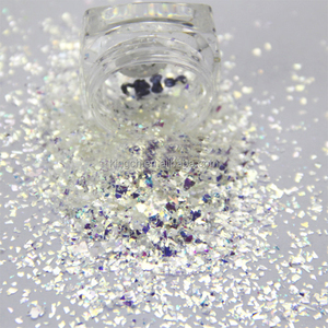 Glitter Ecologico in PET per Unghie, Cosmetici e Artigianato, Fiocchi Arcobaleno da 3mm per Ringraziamento e Festa del Papà - Product Image 1