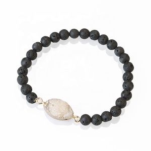 <span class=keywords><strong>Bracelet</strong></span> de perles en pierre naturelle, Bracelets avec pendentif en cristal, en pierre d'améthyste, <span class=keywords><strong>Bracelet</strong></span> à perles rondes, pour femmes et filles - Product Image 6