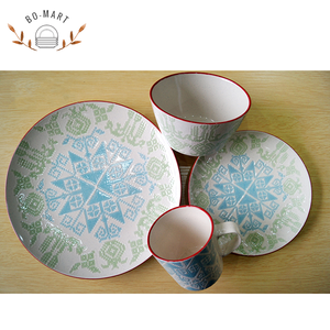 Meilleure Qualité Deux Tons Vitrage Pas Cher Plaque En Grès Ensembles Ensembles <span class=keywords><strong>De</strong></span> <span class=keywords><strong>Vaisselle</strong></span> - Product Image 3