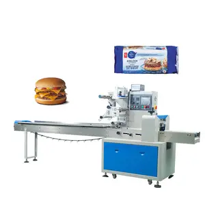 Flusso Automatico Burger Panini di Imballaggio di Tenuta Della Macchina