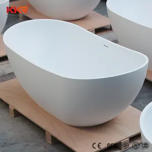 白色哑光独立 1300毫米非常小的圆形浴缸
