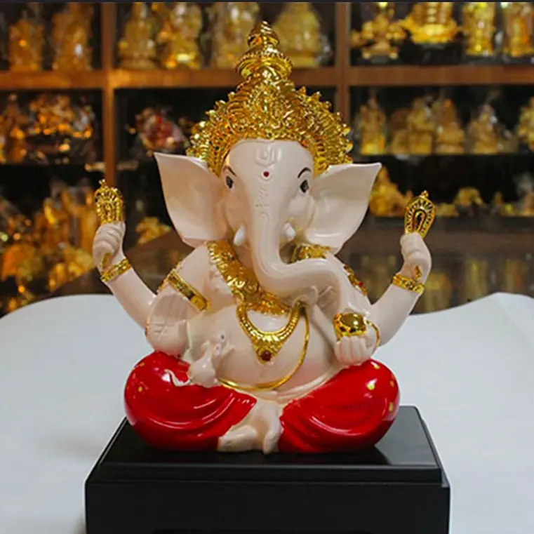 Statue indienne du seigneur des bois, figurine du dieu porte-bonheur, Ganesha