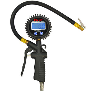 Digitale bandenspanningsmeter 100 psi met afblaasfunctie, 40 cm rubberen slang met messing luchtkop en <span class=keywords><strong>1</strong></span>/<span class=keywords><strong>4</strong></span> snelkoppeling - Product Image 2