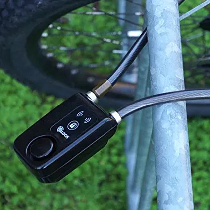 wireless anti-theft door padlock with siren ios and android phone control keyless smart lock for bicycle