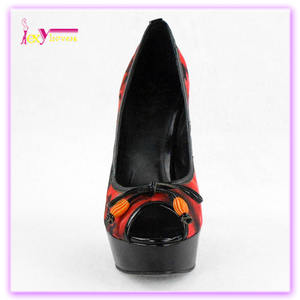 Melissa red flower girl dress shoes peep toe zapatos mujer plataforma mujeres sexy zapatos de tacones altos - Product Image 3