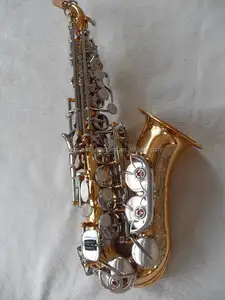 Saxofone enfant/pequeno saxofone soprano para crianças/curvo pequeno bb sax