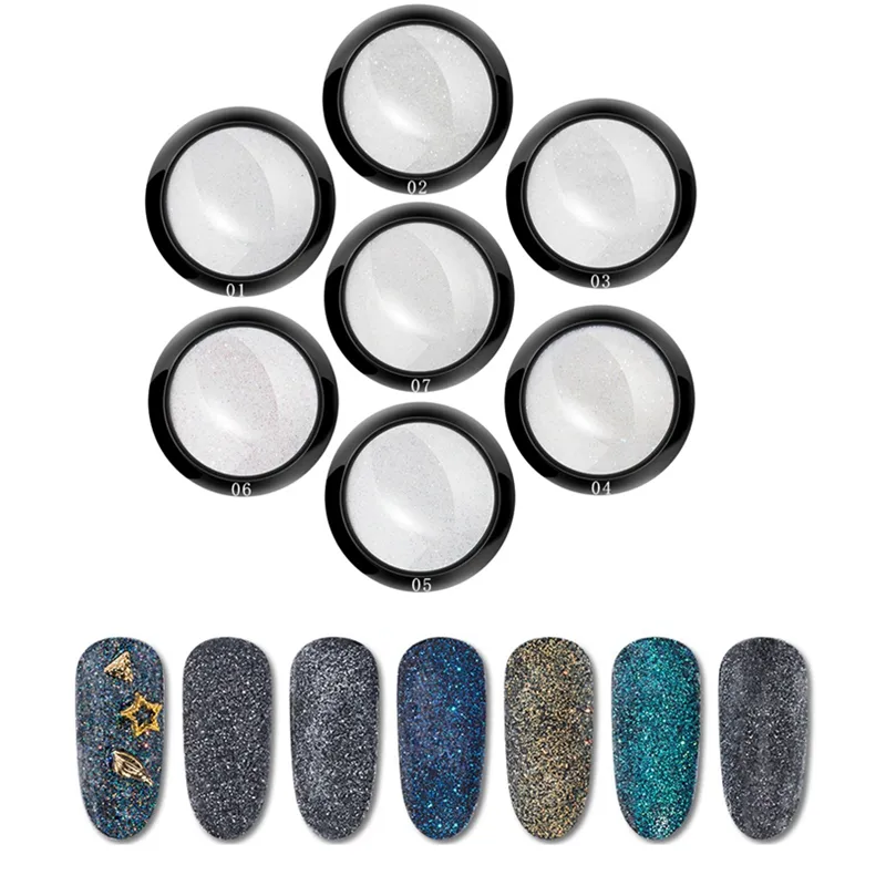 Poudre à paillettes pour ongles, en velours, bonbon, professionnel, à la mode