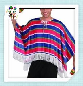 Disfraz de Fiesta de <span class=keywords><strong>Bandido</strong></span> Gringo, Sombrero, Ponchos Mexicanos HPC-0526 - Product Image 2