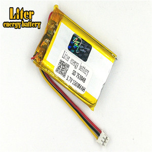 Connector 2,0-3 P Lithium-Batterie 753048 1500 mAh rechargeable Li-ion Polymer Battery PL LiPo Battery with Wires - Product Image 1
