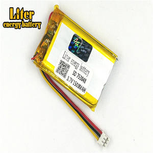 Stecker <span class=keywords><strong>2</strong></span>,0-3 P Lithium-Batterie 753048 1500 mah Wiederaufladbare Li Polymer Batterie PL LiPo Batterie mit Drähte - Product Image 1