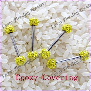 [FC-788] ด้วยอีพ็อกซี่ครอบคลุมลูกเหล็กปลอมที่ไม่ซ้ำกันแหวนลิ้น - Product Image 1